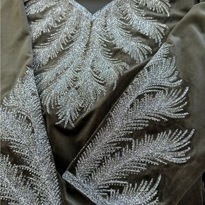 Elegant Silver Embellished Jacket